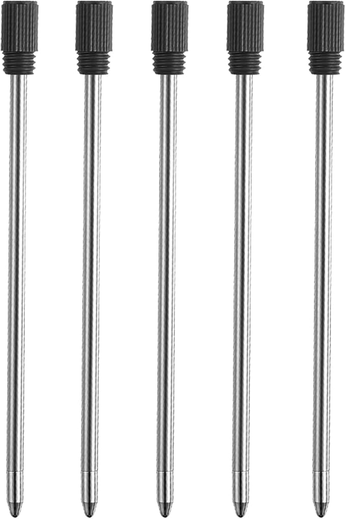 DUNBONG Ballpoint Metal D1 Refill for Multifunction Pen, Black pack of 5 pieces (Black)