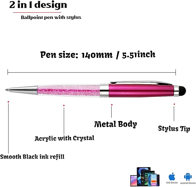 Personalized Custom Pens with Name Engraved Logo Text Pen, Customized Smooth Writing Pens Personalization Gift for Men Women Wedding Office Business Promotion, 12pcs/Pack