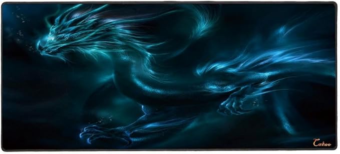 XXL Professional Large Mouse Pad & Computer Game Mouse Mat (35.4x15.7x0.1IN, Dragon)