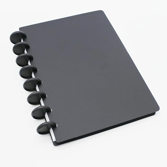 100pcs Discbound Notebook Discs DIY Planner Accessories fits for Tul,Levenger,Arc,Happy Planner,Talia(Black,0.7inch/18mm)