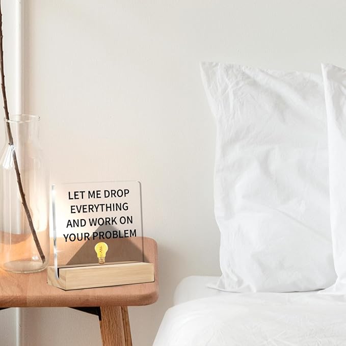 Boss Gifts for Men & Women - Funny Boss Birthday & Day Gifts - 4 x 4 Inches Acrylic Desk Decorative Signs & Plaques