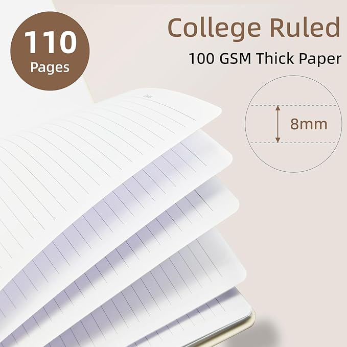 Cute Spiral Notebook journal A4 Aesthetic Pretty Design for Women Girls Kawaii with Pocket, 8.5 x 11 inch, Lined, Cherry