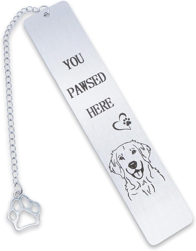 Funny Dog Bookmarks for Book Lovers Dog Lovers, Golden Retriever Gifts Book Marks for Reading Women Men, Cute Birthday Christmas Stocking Stuffers Gifts for Friends Bookish Reader