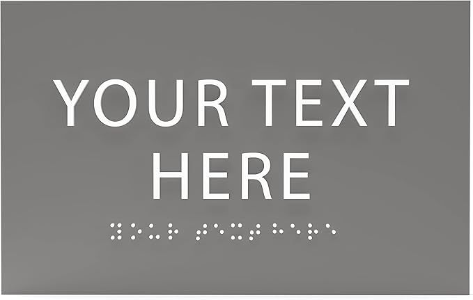 6" X4" Personalized Custom Sign- Tactile Graphics Grade 2 Braille Text | ADA Compliant Wall Mount Plastic Signs For Schools, Offices, Businesses, Apartments & Restaurants