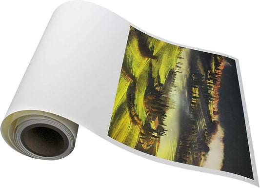 Elegance Velvet 17 in x 40 ft roll is a Premium Matte 310 gsm, Cold Pressed Bright White Museum Grade Fine Art Inkjet Paper, Compatible with Most Dye-Based and Pigment Printers