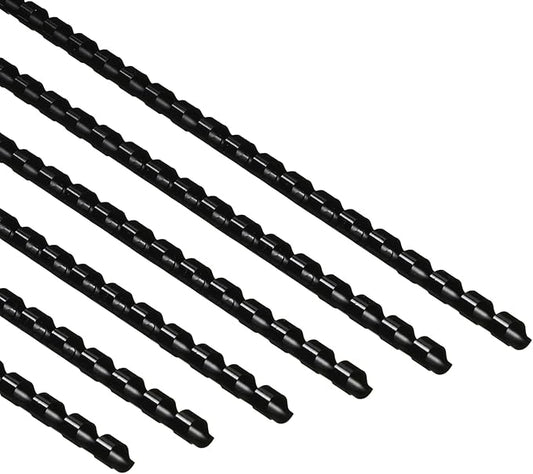 Yunsailing 150 Pack Plastic Binding Combs Plastic Binder Comb Ring 19 Ring Binding Spines Letter Size Spiral coils for Notebook Calendar(1/4 in,Black)