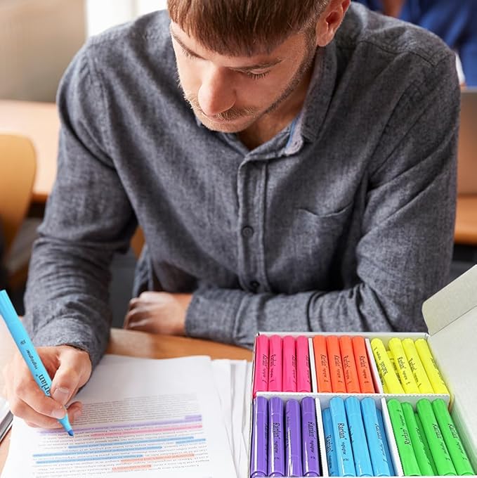 Highlighters, Chisel Tip, Assorted Fluorescent, 72 Count Bulk Pack