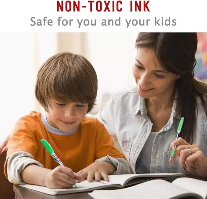 Volcanics Green Dry Erase Markers Low Odor Fine Whiteboard Markers Thin Box of 12