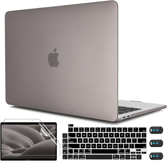 CISSOOK Compatible with MacBook Pro 13 Inch Case Gray 2023 2022 2021-2016 Release Model A2338 M2 M1 A2251 A2289 A1706 Touch Bar, Plastic Hard Shell Case with Keyboard Cover for Pro 13", Matte Gray
