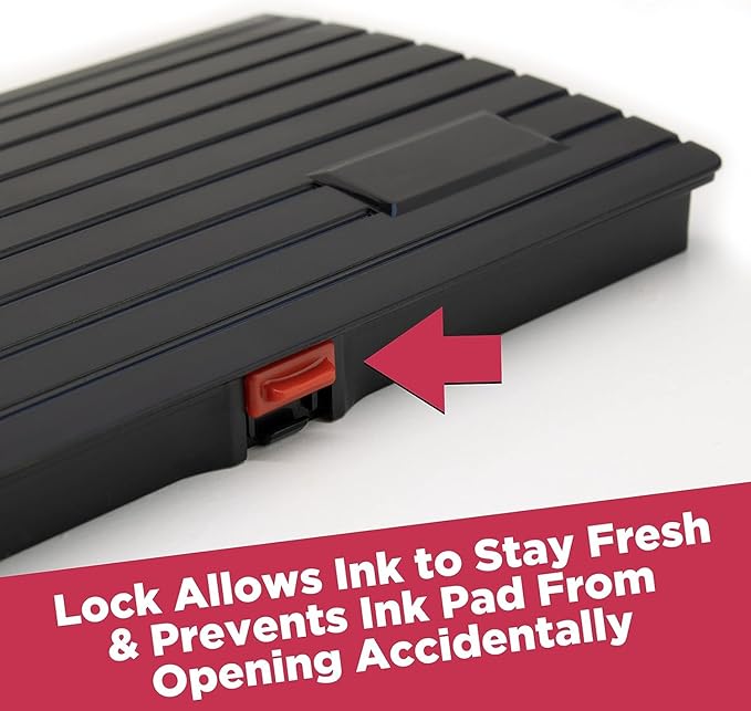 Large Premium Brown Ink Stamp Pad - 3" by 6" - Quality Felt Pad - Case with Closing snap