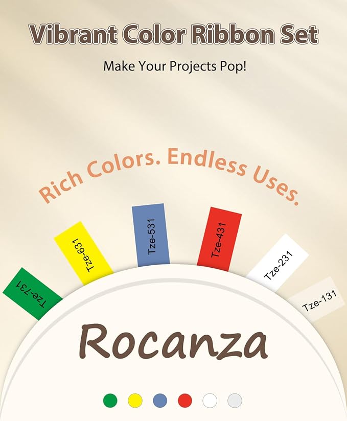 Replace for Brother Label Maker Tape TZe-231 TZe231 12mm 0.47 Laminated White Tz Tape Compatible with P Touch TZe 1/2" Black on White for PT-D220 D210 H110 D200 D400 1280 1880 D610BT Refills, 6-Pack