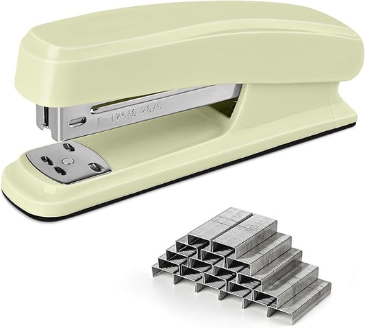 Temiary Staplers for Desk with 2000 Staples Standard, Jam Free, Reduced Effort, Stapler for School Office Home Supplies (Green)