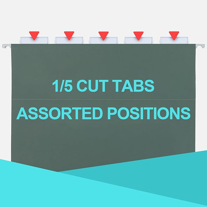 HERKKA Extra Capacity Hanging File Folders, 30 Pack Reinforced Legal Size Hanging Folders with Heavy Duty 3 Inch Expansion, Designed for Bulky Files, Medical Charts, Green