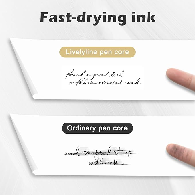 Ddaowanx 10 Pieces Gel Ink Pen Refills, Fine Point 0.5mm Tip Smooth Writing Quick Dry for Journaling Writing School Office Supplies (10 Pcs Gel Pen Refills, Black)