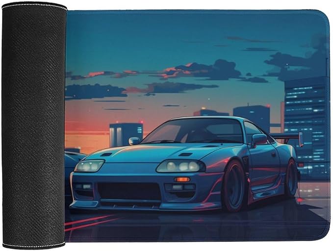 JDM Car Desk Mats on Top of Desks Pad Japanese Large Mouse Pads Gaming Cool Classic Sports Car JDM Big Mousepad for Desktop Keyboard Computer Mat 23.6 x 11.8 inch