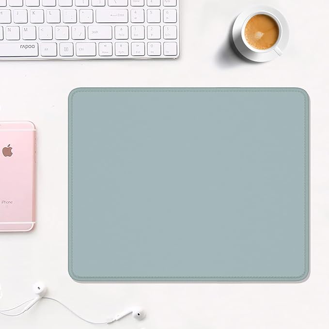 Auhoahsil Blue Mouse Pad, 12 x 10 Inch Square Mousepad, 3mm Thick Rubber Mouse Mat with Pretty Design, Premium-Textured Non-Slip for Gaming Work Office Wireless Mouse Men Women