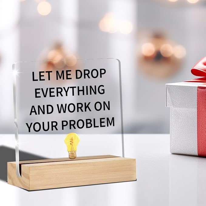 Boss Gifts for Men & Women - Funny Boss Birthday & Day Gifts - 4 x 4 Inches Acrylic Desk Decorative Signs & Plaques