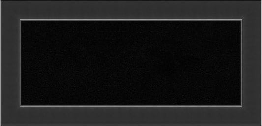 Amanti Art Black Cork Board for Wall, 17x35 Vision Board with Black Wood Frame, Medium Corkboard Office Decor for Home Organization, Modern Corkboard Pinboard to Display Items for Home Organization