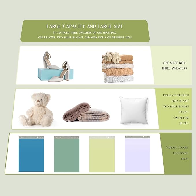 Metronic Large Poly Mailers 19x24 500 Pcs, Waterproof Shipping Bags for Clothing, Strong Adhensive Mailers Bags, Shipping Envelopes for Small Business, Tear-resistant Mailing Bags in Avocado Green