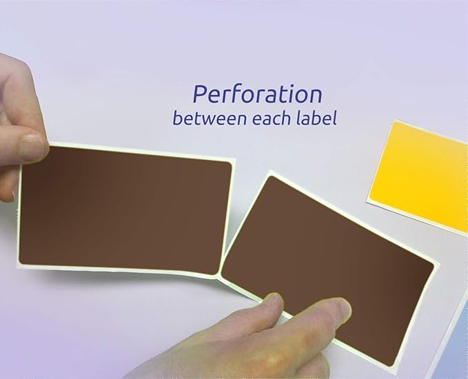 NextDayLabels 500 Rectangle Stickers (3" x 5") - Color Coding Labels Roll - Moving Labels for Boxes, Colored Inventory Stickers for Packing, Organizing, and Storage (Brown)