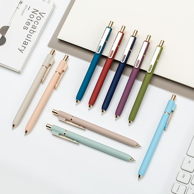 0.5mm Gel Pens Black Ink Gel Retractable Cute Pen for Smooth Writing School Office Supplies (Mixed 10-count)