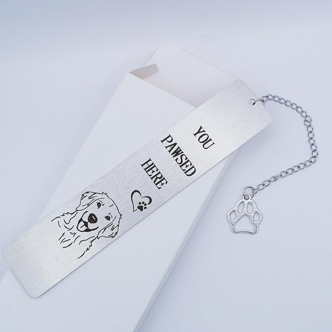 Funny Dog Bookmarks for Book Lovers Dog Lovers, Golden Retriever Gifts Book Marks for Reading Women Men, Cute Birthday Christmas Stocking Stuffers Gifts for Friends Bookish Reader