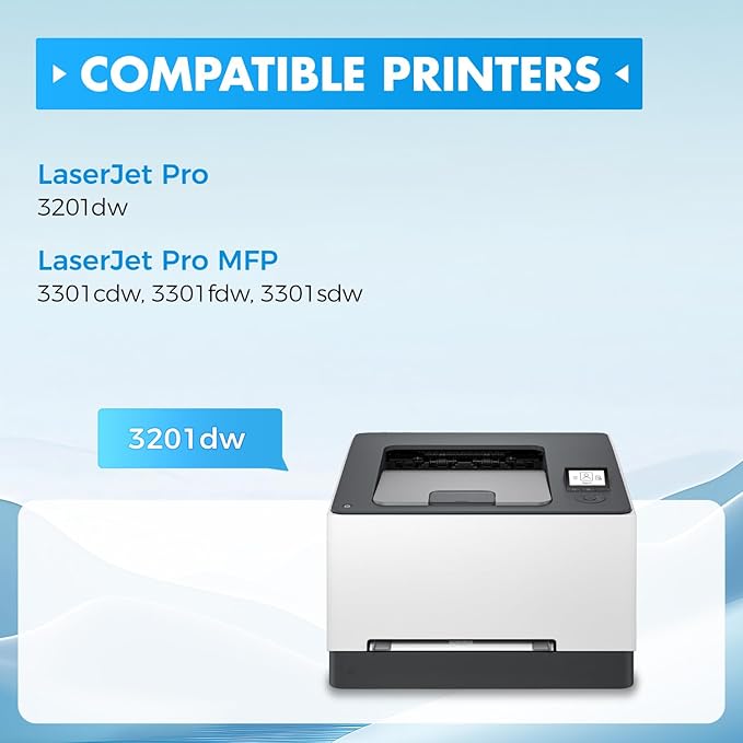 218A Toner Cartridges Set with chip 4-Pack 3301fdw Replacement for HP 218A W2180A W2181A W2182A W2183A 218X W2180X Black Compatible with HP Color Laserjet Pro MFP 3301cdw 3301sdw 3201dw Printers Ink