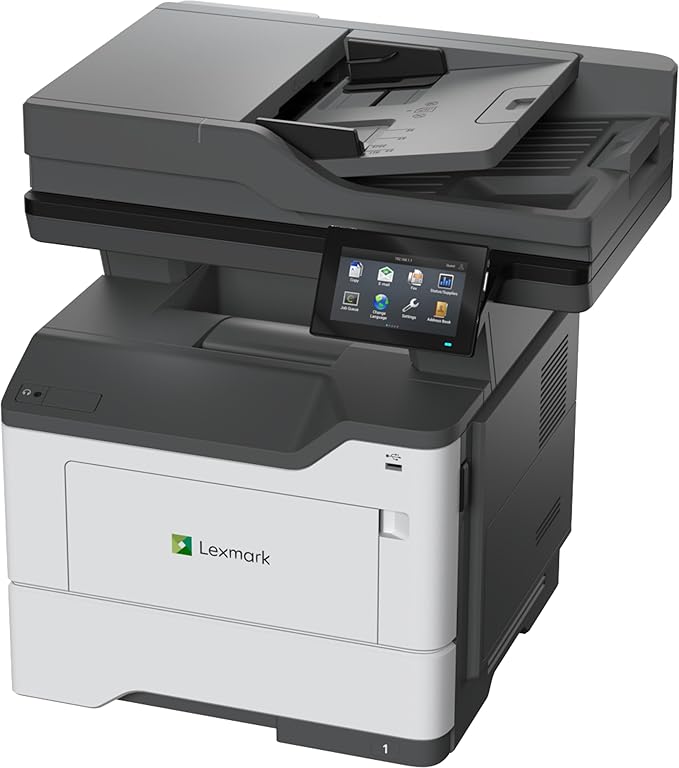 LEXMARK MX532adwe Monochrome Laser Printer, Integrated Duplex, Energy Star, 4.3-inch Color Touch Screen, Print Speed: Up to 46 ppm, Recommended Monthly Page Volume: 2,000-15,000 Pages(38S0820)