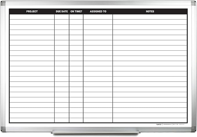Project Planning Dry-Erase Whiteboard 60" x 40"