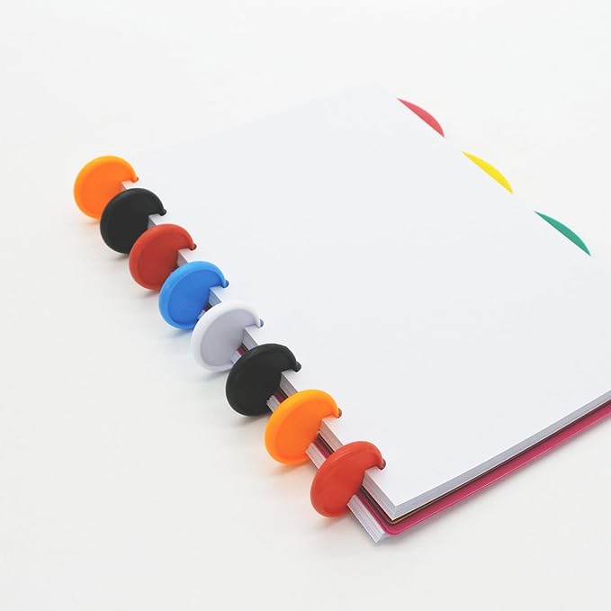 100pcs Discbound Notebook Discs DIY Planner Accessories fits for Tul,Levenger,Arc,Happy Planner,Talia(Solid Mixed,0.7inch/18mm)