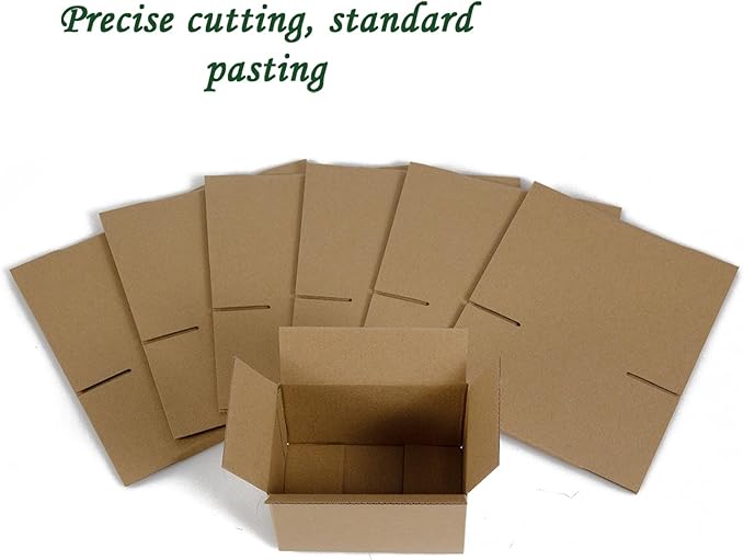 6x4x4 Inches Shipping Boxes Set of 40, Brown Corrugated Cardboard Box Literature Mailer for Packing Small Business