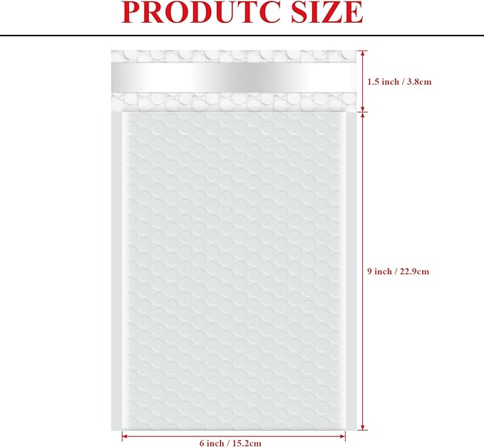 A&A 6"X9" Heavy-Duty Bubble Wrap Envelope Mailers with Sel Seal for Book Phone Pad Makeup to Moving and Storage Cushioning Made in US 50 Pcs