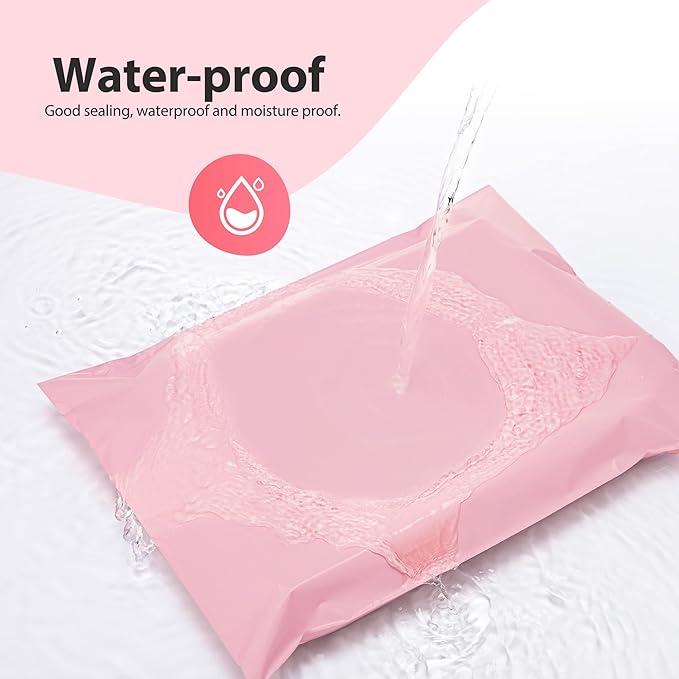 Fuxury Poly Mailers 12x15.5 Inch 1000 Pack, Bulk Shipping Bags for Clothing, Strong Adhesive Shipping Envelopes for Small Business Suppliers,Waterproof Mailers Poly Bags Mailing Envelopes Pink