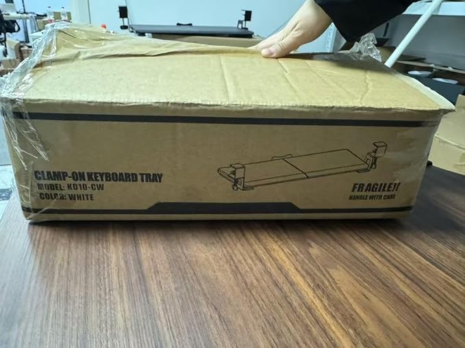 Large Keyboard Tray Under Desk Slide Out with Extra Sturdy C Clamp Mount System,26'' (30'' including Clamps) x11 Slide-Out Keyboard Drawer Under Desk for Typing,Keyboard Mouse Tray,White