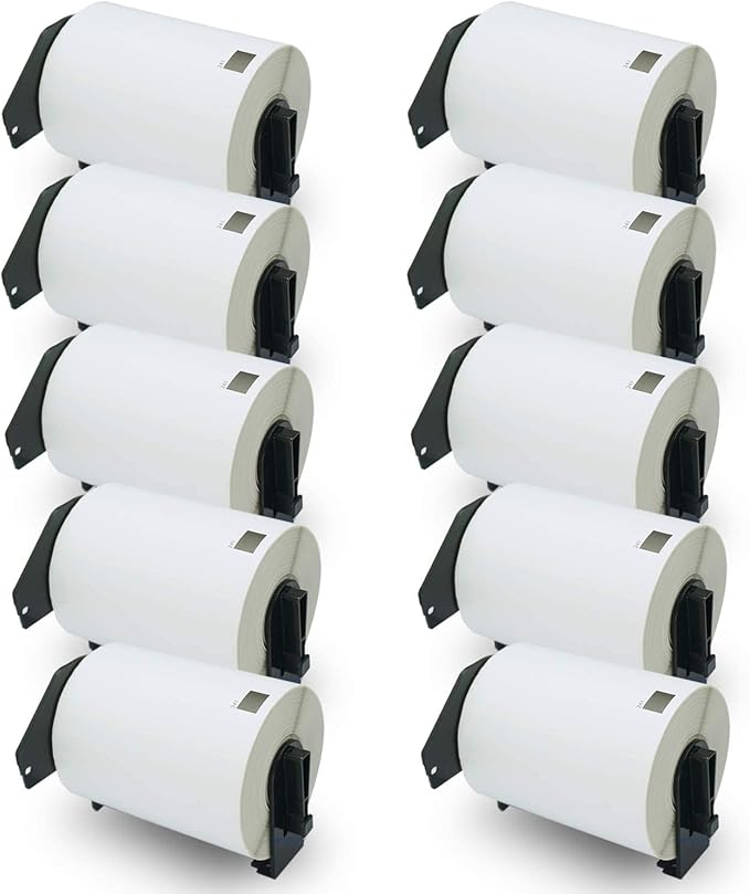 BETCKEY - Compatible Shipping Labels Replacement for Brother DK-1241 (4 in x 6 in), Use with Brother QL Label Printers [10 Rolls/2000 Labels]
