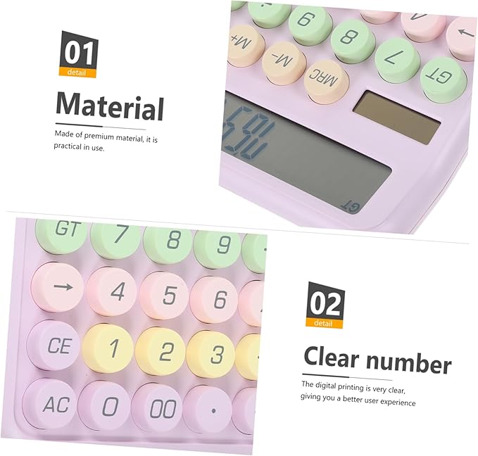 Portable Mechanical Switch Calculator for Students and Office Lightweight Pocket Calculator with Plastic Construction Simple Design for Math and Physics Use Space-Saving Handheld