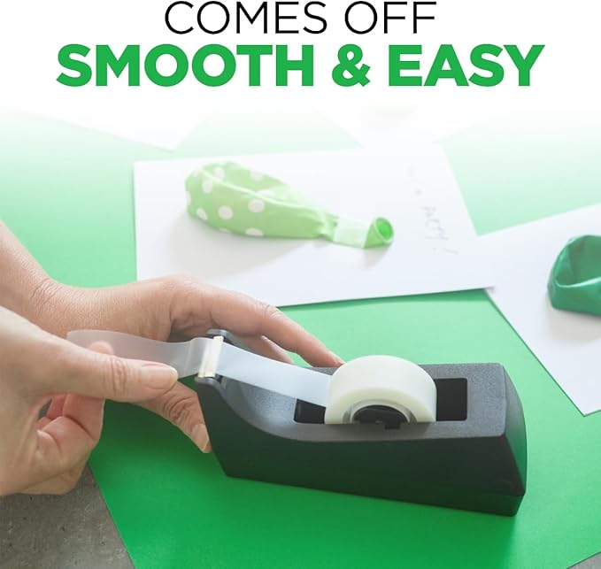 Scotch Classic Desktop Tape Dispenser, Black, 1-inch Core, Made from 100% Recycled Plastic, 1 Dispenser