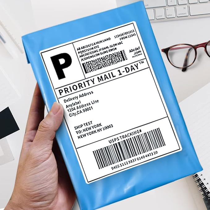 POLYSELLS 100 pcs 6x9 Inches Blue Poly Mailers Shipping Envelopes, Strong Adhesive Sealing, Waterproof, and Tear-resistant Postal Mailing Bags for Clothing, Books, and Accessories