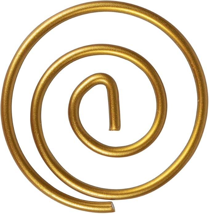 JAM PAPER Circular Paper Clips - Round Paperclips - Gold - 50/Pack