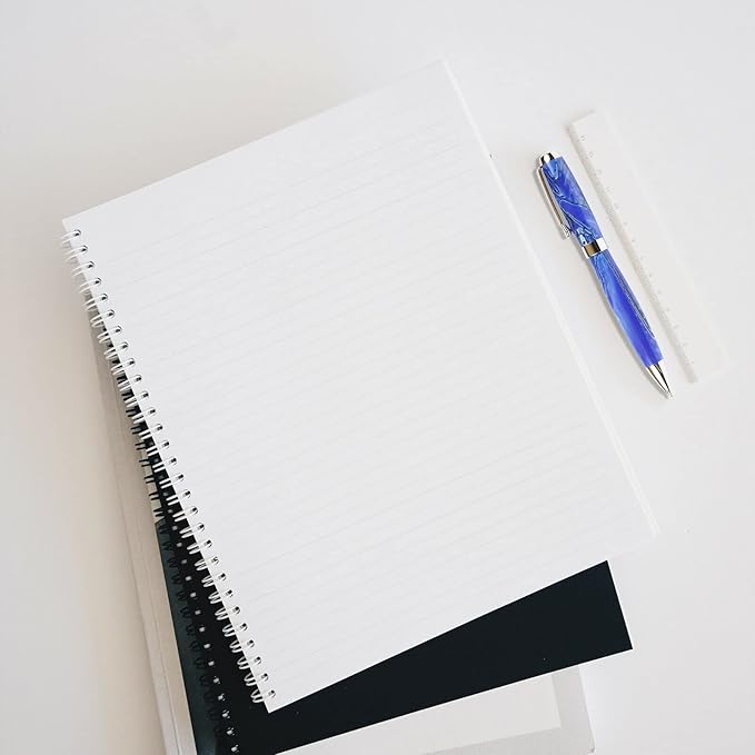 Tuscany Blue & Pearl Ballpoint Pen - Marbleized Gloss Body