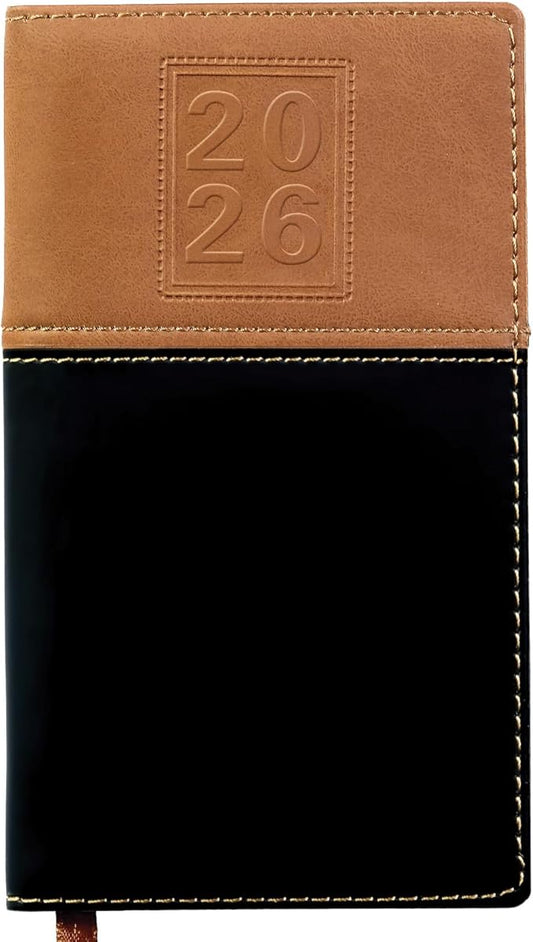 2026 Pocket Planner/Pocket Calendar, 3.5"x6": Includes 14 Months (November 2025 - December 2026) / 2026 Weekly Planner/Weekly Agenda/Monthly Calendar Organizer (Brown/Black)