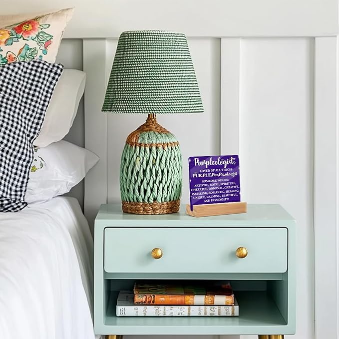 Purple Gifts for Women, Acrylic Sign for Cubicle Decor or Desk Decorations, Purple Office Decor Acrylic Plaque, Book Shelf Desktop Art Decoration Office Gifts for Mom Sister Friend