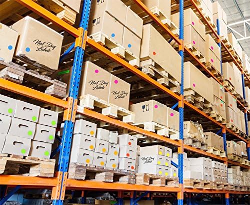 NextDayLabels 8-1/2 x 11" Neon Color High Light Fluorescent Labels for Laser & Inkjet Printer (Blue Fluorescent, 1.5" Round - 30 Per Page | 750 Labels)