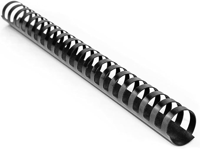 HOUYEE 50Pack 1 Inch Plastic Binding Comb 19 Ring,200 Sheet Capacity, Letter Size Black Comb Binding Spines