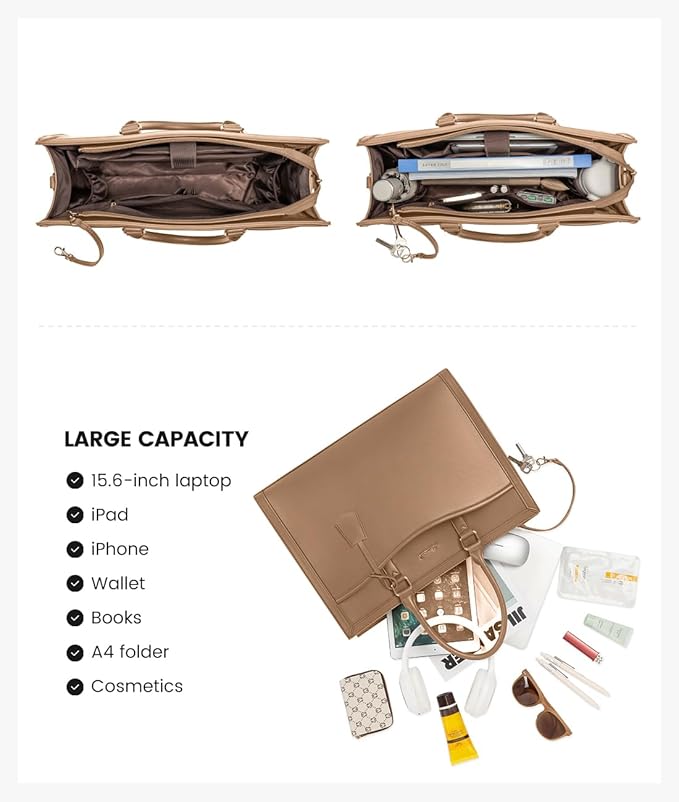 LOVEVOOK Laptop Tote Bag for Women, Office Work Bag Briefcase fit for 15.6 inch Laptop, Large Capacity Teacher Bag Handbag