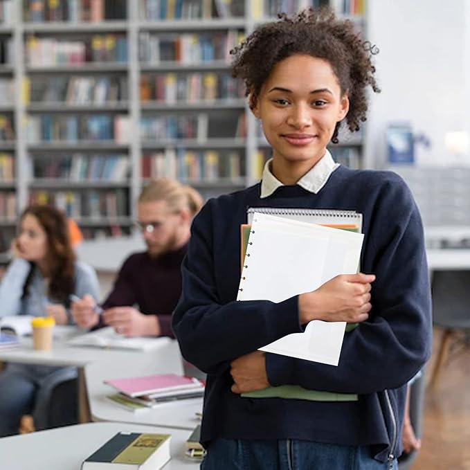 6 Pack 8.5 * 11inch Discbound Pocket Letter Size Discbound Planner Notebook Discbound Envelope Supplies for Office & School Home Work Organizer