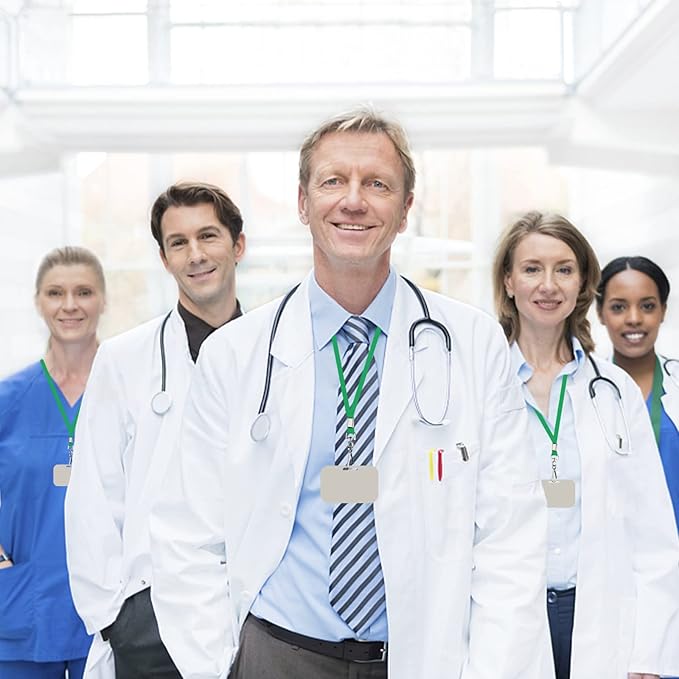 Green Lanyards Bulk 50 packs Lanyards for ID Badges,Lanyards with Swivel Hook Clips for Name Tag Lanyard ID Holder