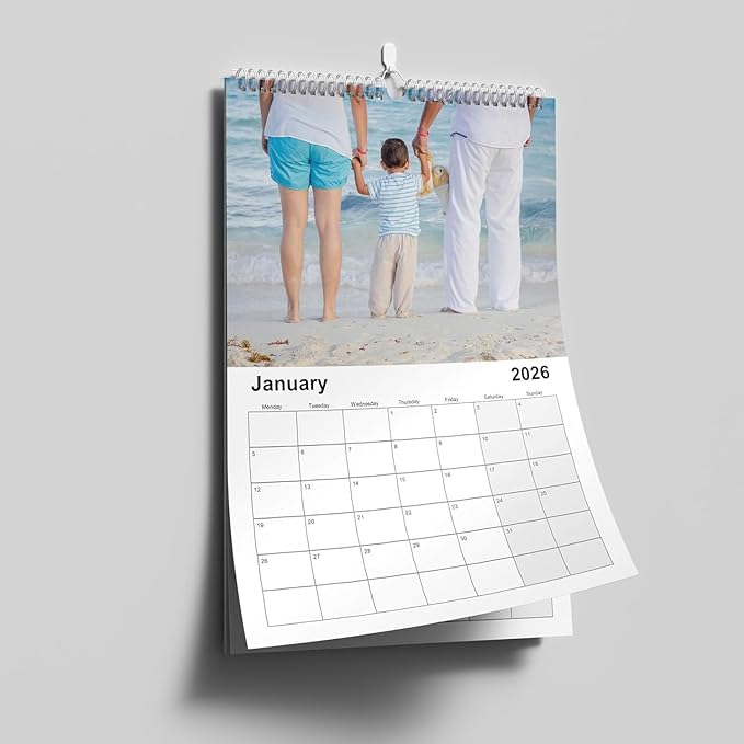 Custom Photo Wall Calendar 2026 - Personalize Your Home & Office with 13 Memories - Design Your Own 2026 Calendar - Custom Christmas Gift (Wall Caldenar2, 2 x Calendars)