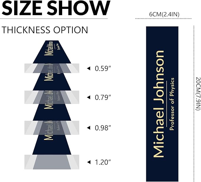 Desk Name Plate Personalized, Custom Name Plate for Desk, Acrylic Desktop Accessories, Office Gift & Decor for Women Men, Teacher Nurse Boss Employee Appreciation Gifts