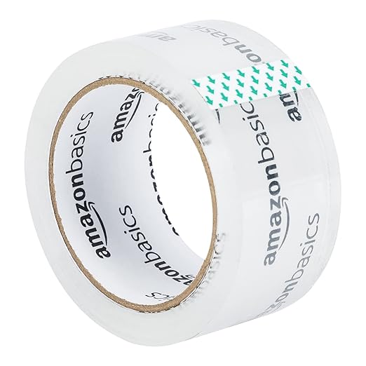 Amazon Basics Packing Tape, Designed for Moving, Storage and Packing, Shipping and Mailing, 1.88-Inch Wide x 109 Yards, Crystal Clear, 6-Pack